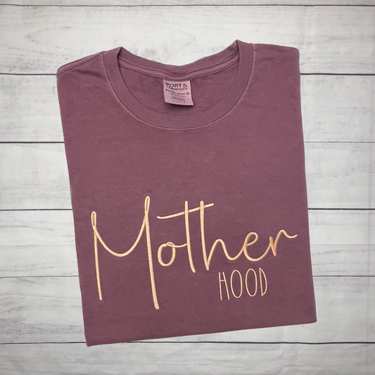 Motherhood Embroidered TShirt, Sweatshirt, or Hoodie