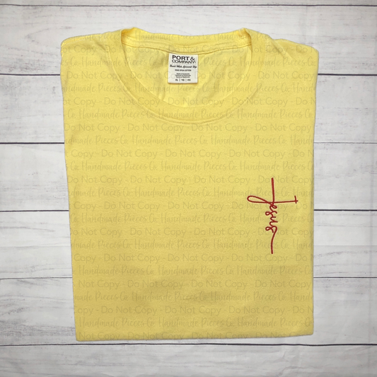 Jesus Cross Embroidered TShirt, Sweatshirt, Hoodie, Quaterzip, or Full Zip Jacket