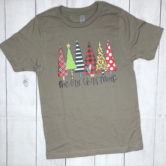 Merry Christmas, Christmas Tree T-Shirt - Youth, Ready to Ship