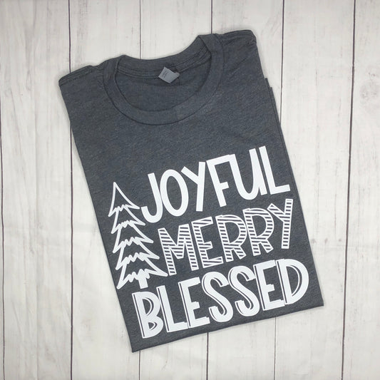 Joyful Merry Blessed - Adult TShirt