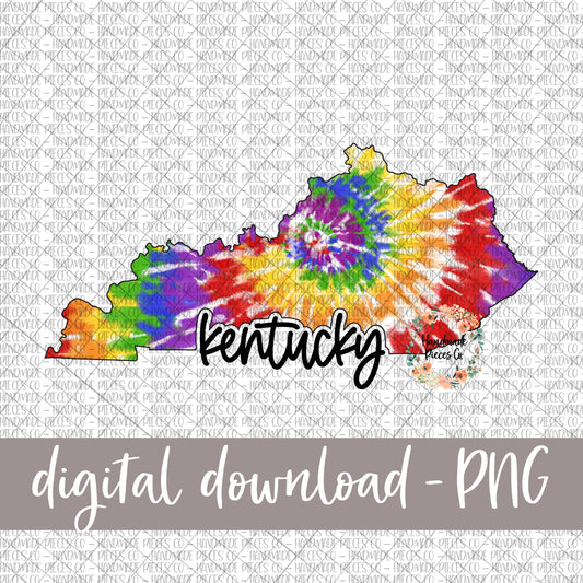 Kentucky Outline - Tie Dye w/ Name - Digital Download