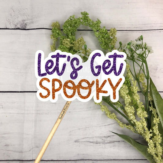 Let's Get Spooky Packaging Sticker - Halloween Theme