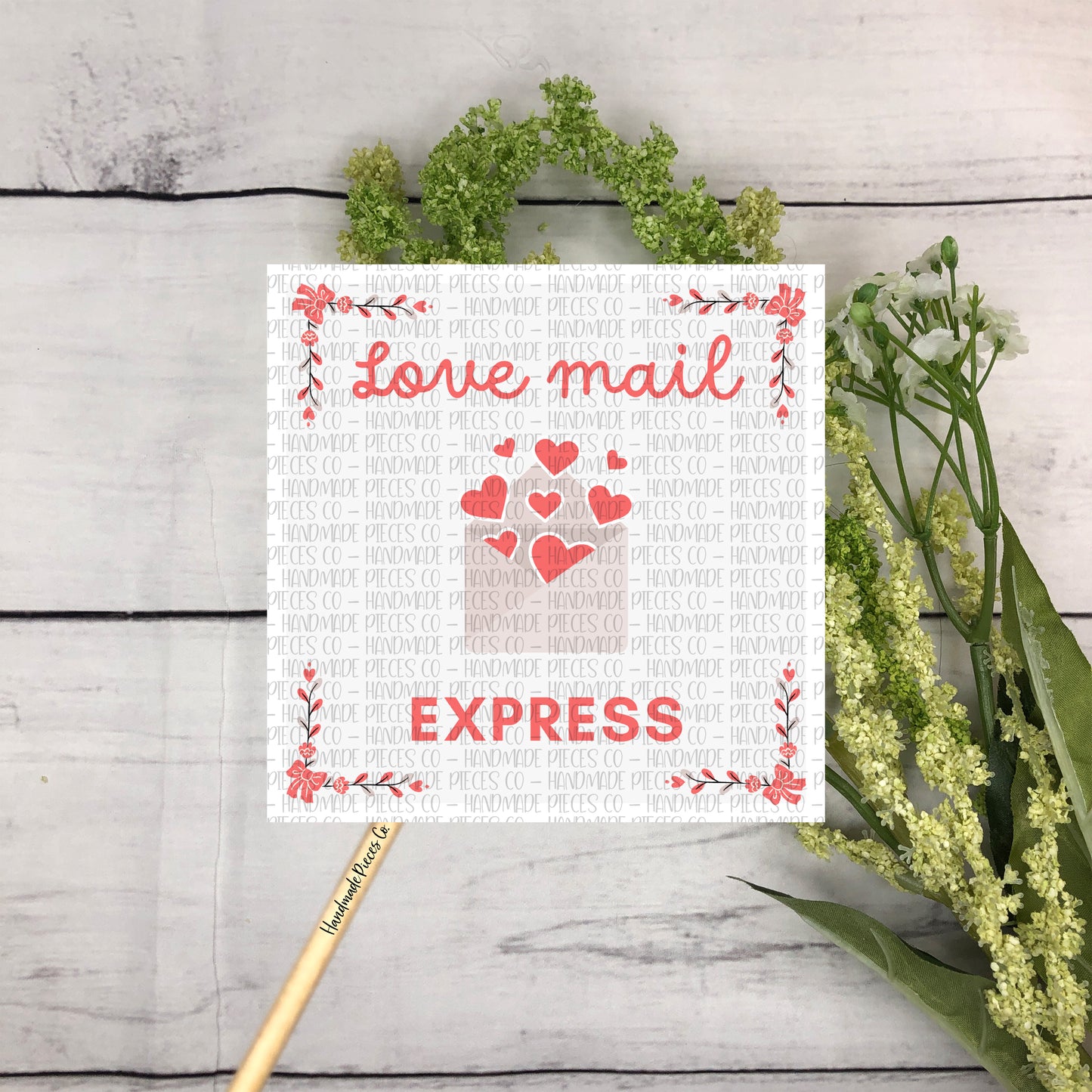 Love Mail Express Packaging Sticker - Valentine's Day Theme