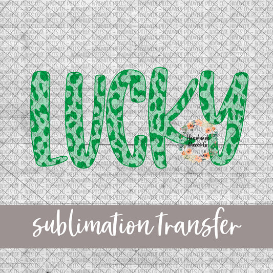 Lucky, Cheetah Green - Sublimation Transfer
