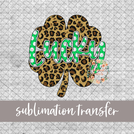Lucky Shamrock, Leopard - Sublimation Transfer