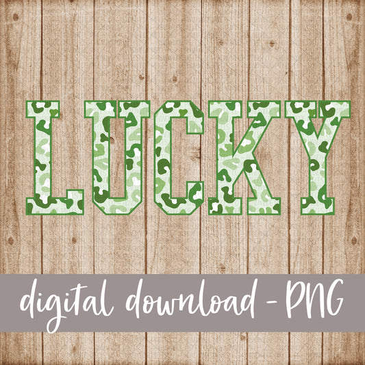 Lucky, Green Leopard Pattern - Digital Download
