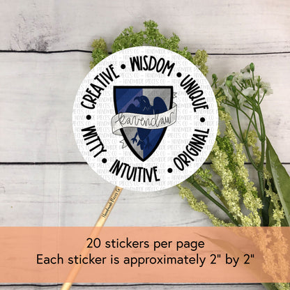 Magical 8 Packaging Sticker, Blue House