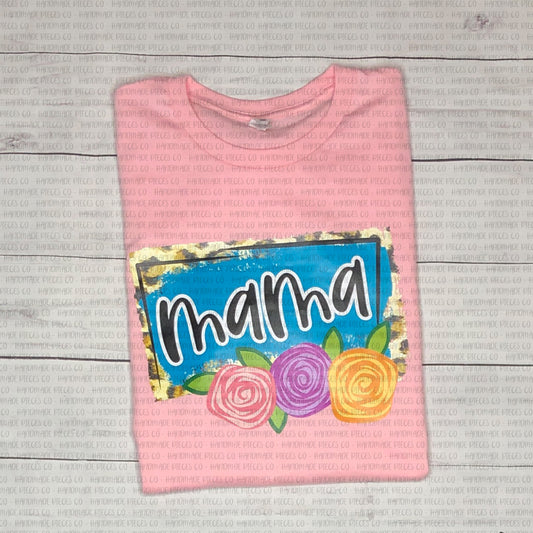 Sample Collection - Mama with Florals TShirt - Size Large