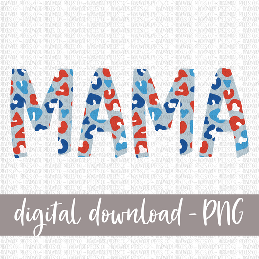 Mama, Leopard Patriotic, Version 2 - Digital Download