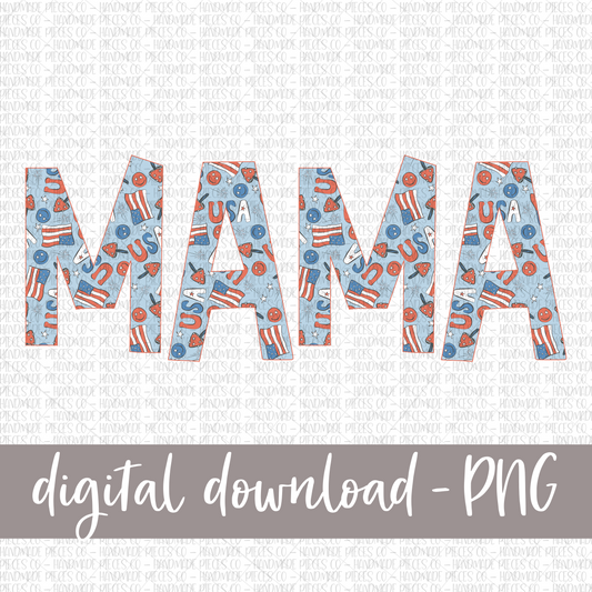 Mama, Patriotic Mix, Red - Digital Download