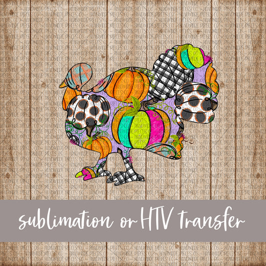 Turkey, Colorful - Sublimation or HTV Transfer