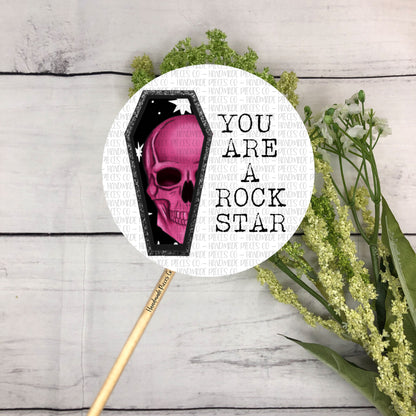 You Are a Rock Star - Packaging Sticker, Rebel Theme