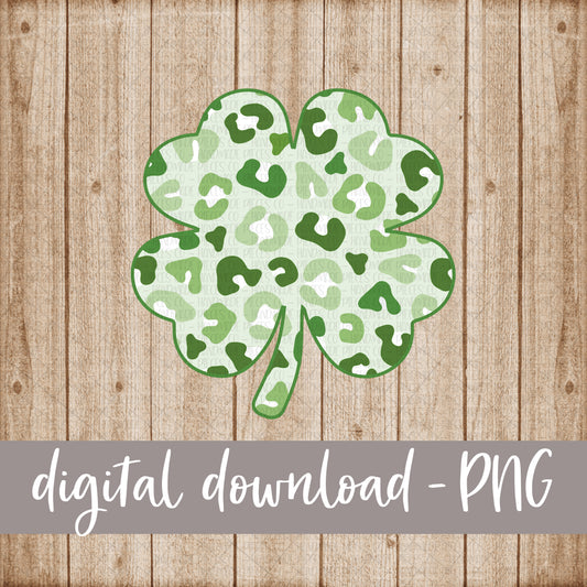 Shamrock, Green Leopard Pattern - Digital Download