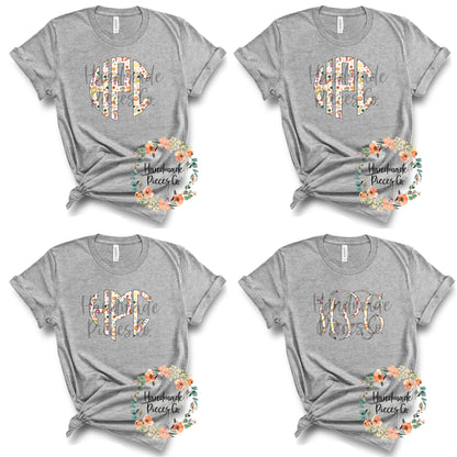 Fall Collage Monogram - Sublimation or HTV Transfer