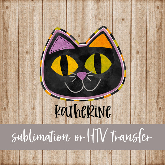Cat - Name Optional - Sublimation or HTV Transfer