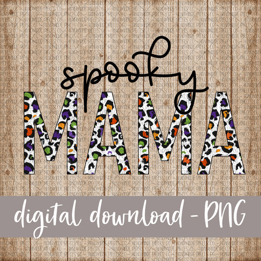 Spooky Mama, Halloween Leopard - Digital Download