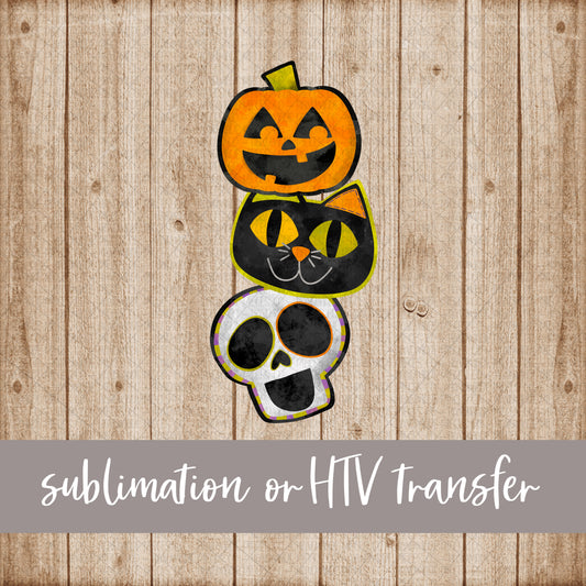 Stacked Pumpkin Trio - Sublimation or HTV Transfer