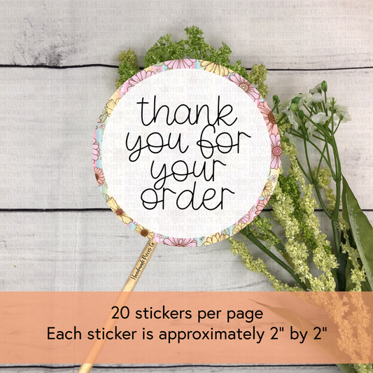 Thank You for Your Order Packaging Sticker, Grow Through It Theme