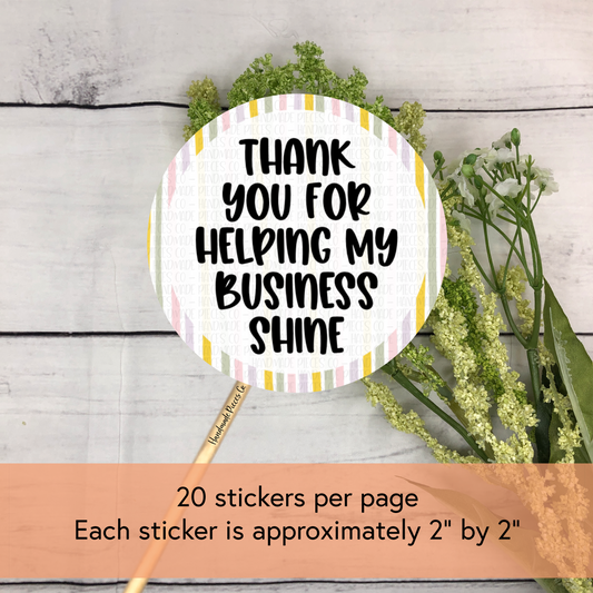 Thank You for Helping My Business Shine, Spring Cleaning Theme