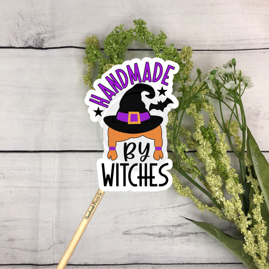 Handmade by Witches Packaging Sticker - Halloween Theme