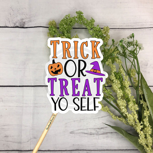 Trick or Treat Yo Self Packaging Sticker - Halloween Theme