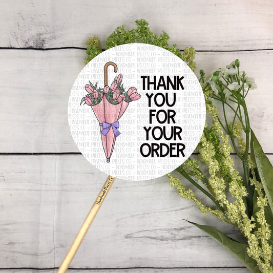 Thank You for Your Order Packaging Sticker, Spring Theme