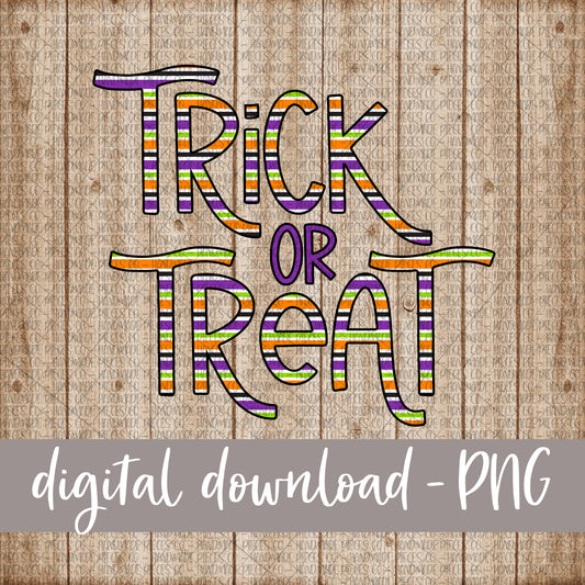 Trick or Treat, Stripes- Digital Download