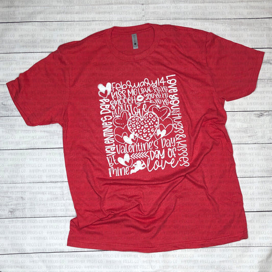 Sample Collection - Valentine Typography TShirt - Size Large