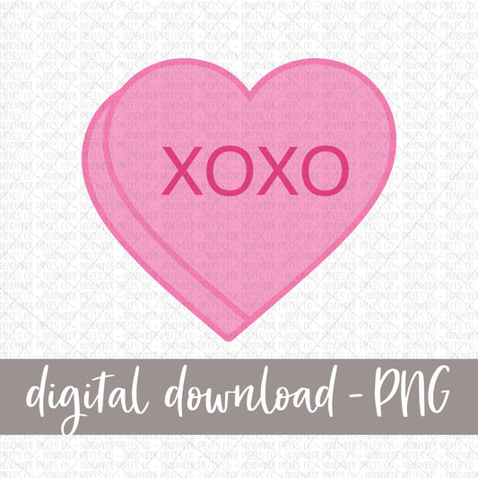 XOXO Candy Heart, Pink - Digital Download