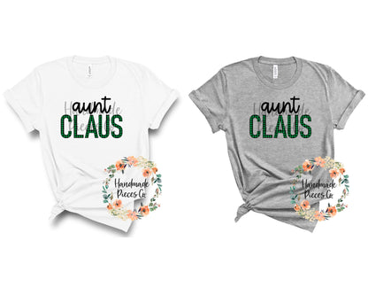Aunt Claus, Green Buffalo Plaid - Sublimation or HTV Transfer