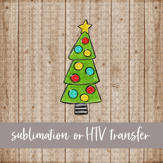 Christmas Tree - Sublimation or HTV Transfer