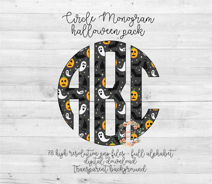 Halloween Monogram - Multiple Styles - Digital Download