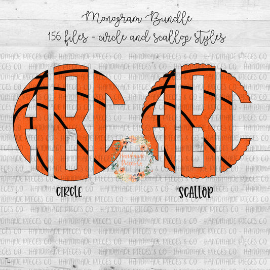Basketball Monogram - Multiple Styles - Digital Download