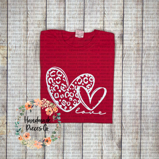 Sample Collection - Double Heart Graphic TShirt - Size Large