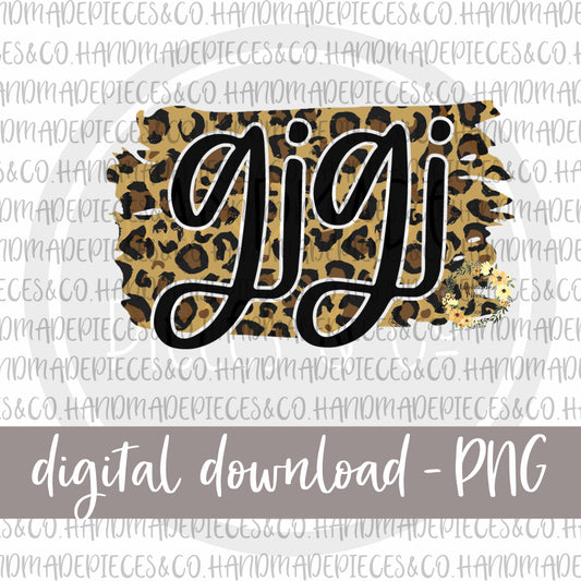 Gigi Brushstroke, Leopard - Digital Download