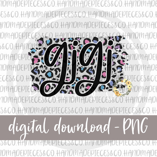 Gigi Brushstroke, Leopard Spring Pastel - Digital Download