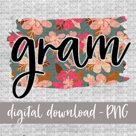 Gram Brushstroke, Floral 8 - Digital Download