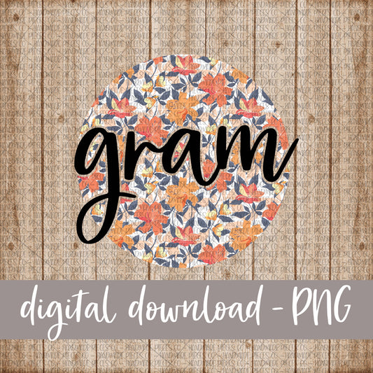 Gram Round, Floral 7 - Digital Download