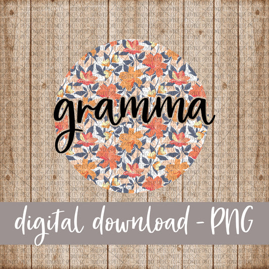 Gramma Round, Floral 7 - Digital Download