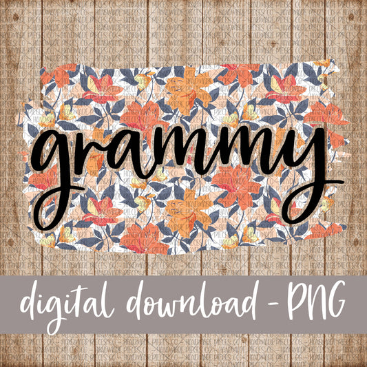 Grammy Brushstroke, Floral 7 - Digital Download