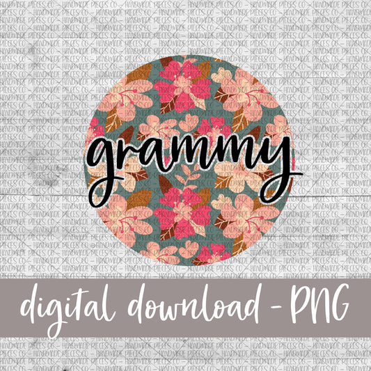Grammy Round, Floral 8 - Digital Download