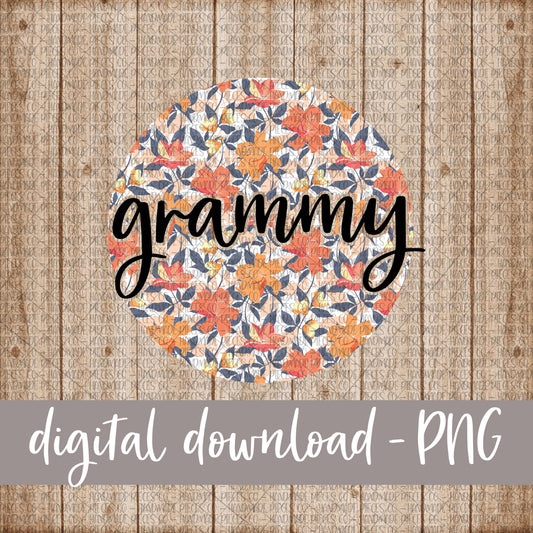 Grammy Round, Floral 7 - Digital Download