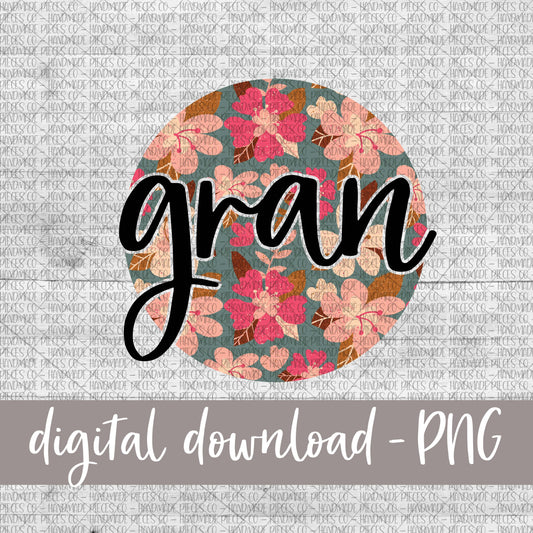 Gran Round, Floral 8 - Digital Download