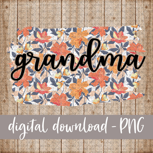 Grandma Brushstroke, Floral 7 - Digital Download