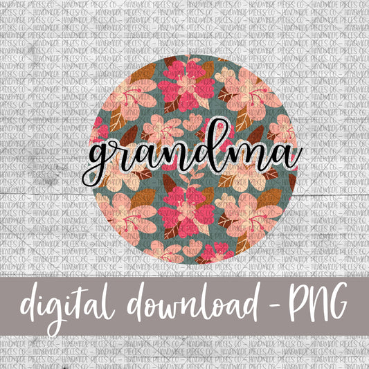 Grandma Round, Floral 8 - Digital Download