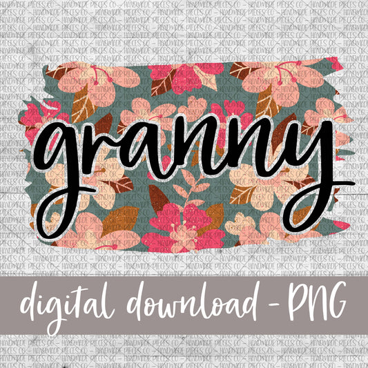 Granny Brushstroke, Floral 8 - Digital Download