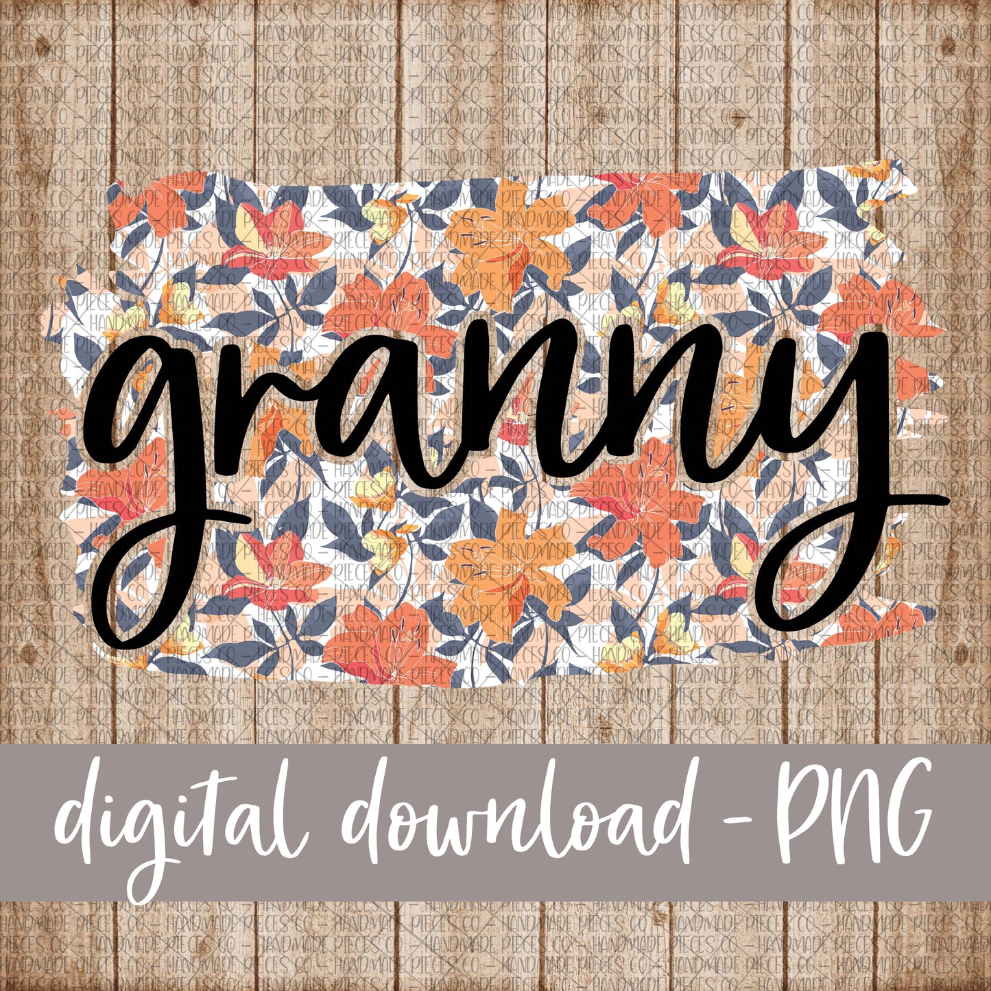 Granny Brushstroke, Floral 7 - Digital Download