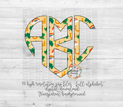 St. Patrick's Day Monogram - Multiple Styles - Digital Download