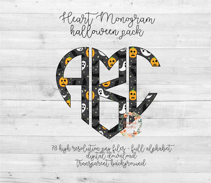 Halloween Monogram - Multiple Styles - Digital Download