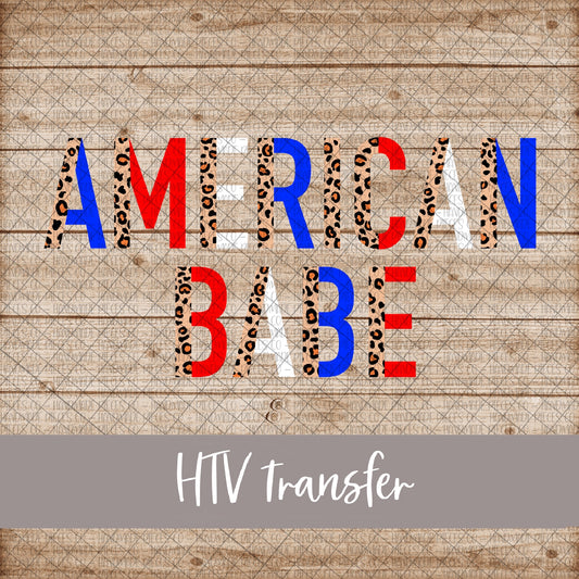 American Babe, Leopard and Boho - HTV Transfer